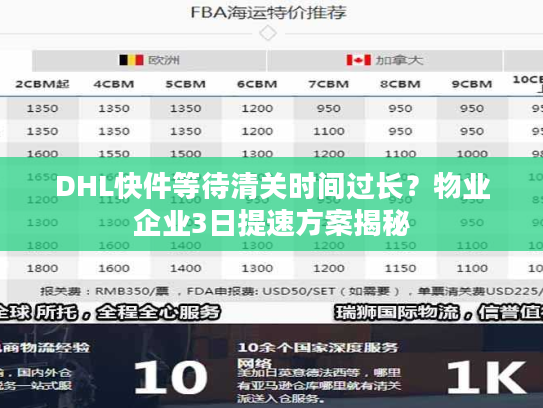 DHL快件等待清关时间过长？物业企业3日提速方案揭秘