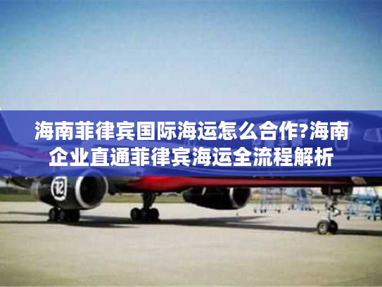 海南菲律宾国际海运怎么合作?海南企业直通菲律宾海运全流程解析