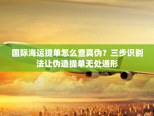 国际海运提单怎么查真伪?三步识别法让伪造提单无处遁形 国际海运提单怎么查真伪?三步识别法让伪造提单无处遁形