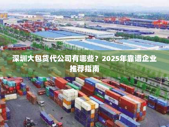 深圳大包货代公司有哪些？2025年靠谱企业推荐指南