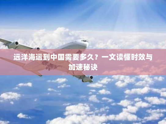 远洋海运到中国需要多久？一文读懂时效与加速秘诀