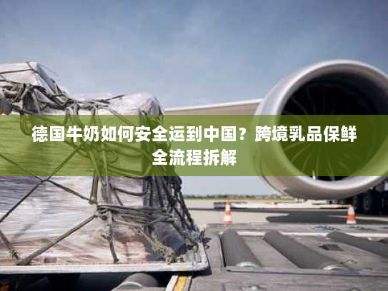 德国牛奶如何安全运到中国？跨境乳品保鲜全流程拆解