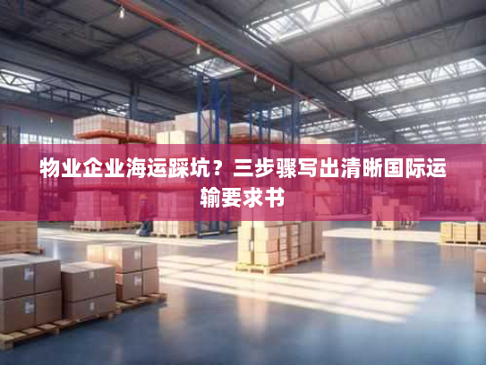 物业企业海运踩坑?三步骤写出清晰国际运输要求书 物业企业海运踩坑?三步骤写出清晰国际运输要求书