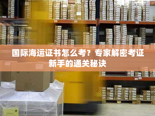 国际海运证书怎么考？专家解密考证新手的通关秘诀