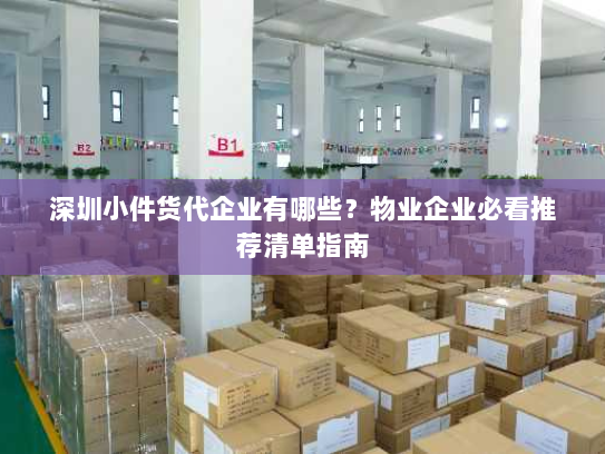 深圳小件货代企业有哪些？物业企业必看推荐清单指南