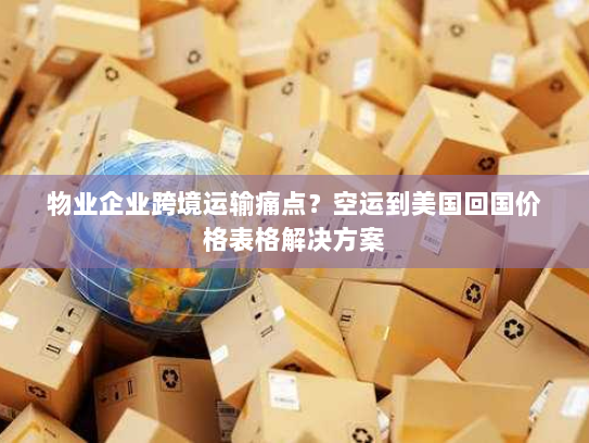 物业企业跨境运输痛点?空运到美国回国价格表格解决方案 物业企业跨境运输痛点?空运到美国回国价格表格解决方案