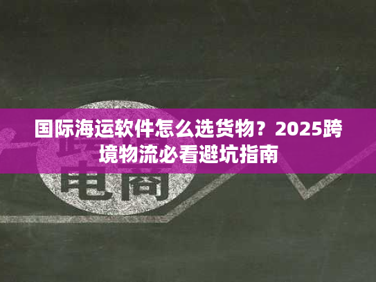 国际海运软件怎么选货物？2025跨境物流必看避坑指南