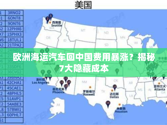 欧洲海运汽车回中国费用暴涨?揭秘7大隐藏成本 欧洲海运汽车回中国费用暴涨?揭秘7大隐藏成本