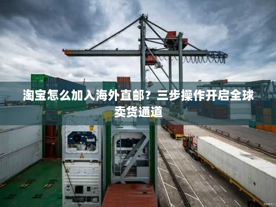 淘宝怎么加入海外直邮?三步操作开启全球卖货通道 淘宝怎么加入海外直邮?三步操作开启全球卖货通道