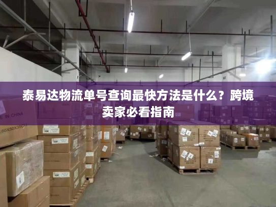 泰易达物流单号查询最快方法是什么?跨境卖家必看指南 泰易达物流单号查询最快方法是什么?跨境卖家必看指南