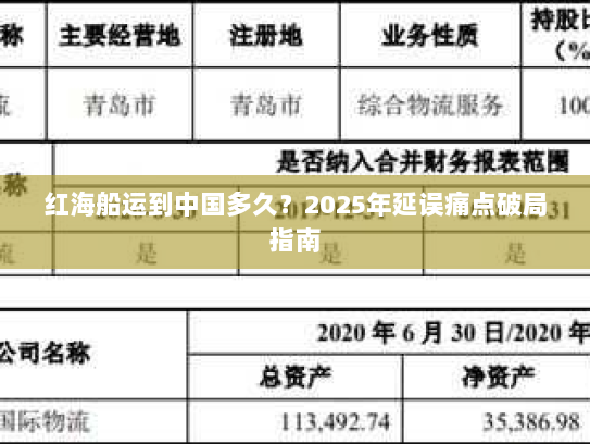 红海船运到中国多久？2025年延误痛点破局指南