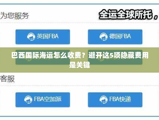 巴西国际海运怎么收费?避开这5项隐藏费用是关键 巴西国际海运怎么收费?避开这5项隐藏费用是关键