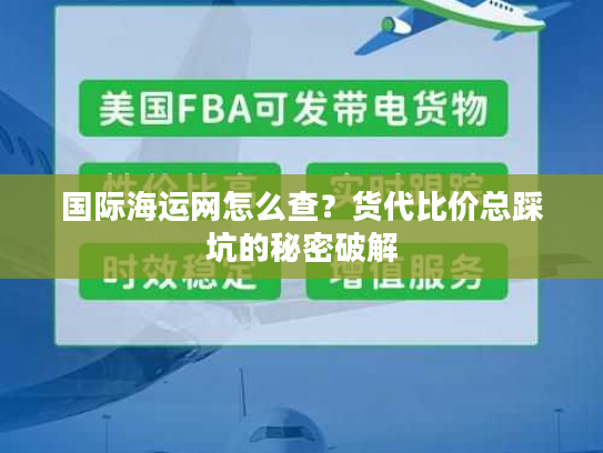 国际海运网怎么查?货代比价总踩坑的秘密破解 国际海运网怎么查?货代比价总踩坑的秘密破解