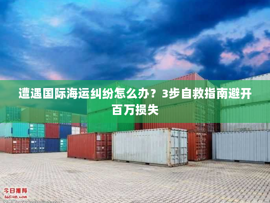 遭遇国际海运纠纷怎么办？3步自救指南避开百万损失