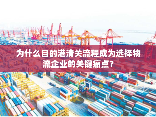 为什么目的港清关流程成为选择物流企业的关键痛点? 为什么目的港清关流程成为选择物流企业的关键痛点?