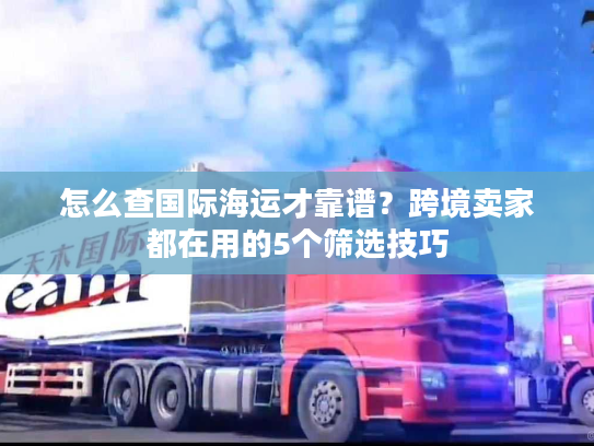 怎么查国际海运才靠谱？跨境卖家都在用的5个筛选技巧