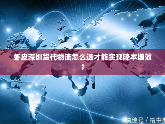 虾皮深圳货代物流怎么选才能实现降本增效? 虾皮深圳货代物流怎么选才能实现降本增效?