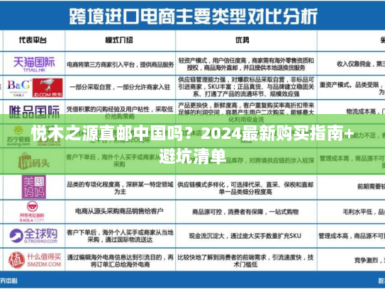 悦木之源直邮中国吗？2024最新购买指南+避坑清单