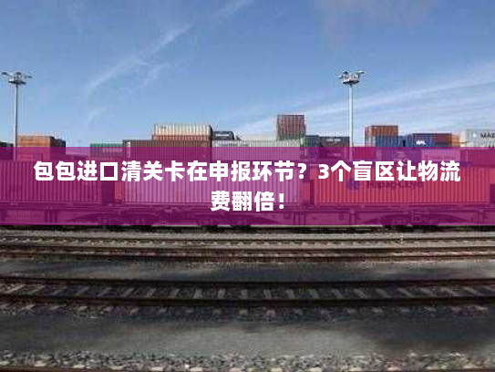 包包进口清关卡在申报环节？3个盲区让物流费翻倍！