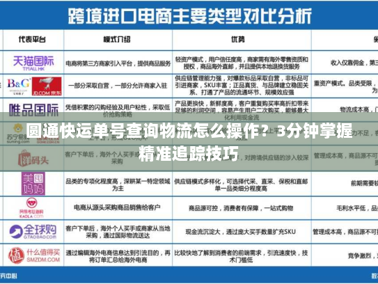 圆通快运单号查询物流怎么操作?3分钟掌握精准追踪技巧 圆通快运单号查询物流怎么操作?3分钟掌握精准追踪技巧