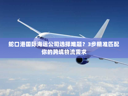 蛇口港国际海运公司选择难题？3步精准匹配你的跨境物流需求