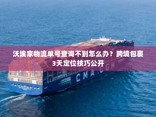 沃埃家物流单号查询不到怎么办？跨境包裹3天定位技巧公开