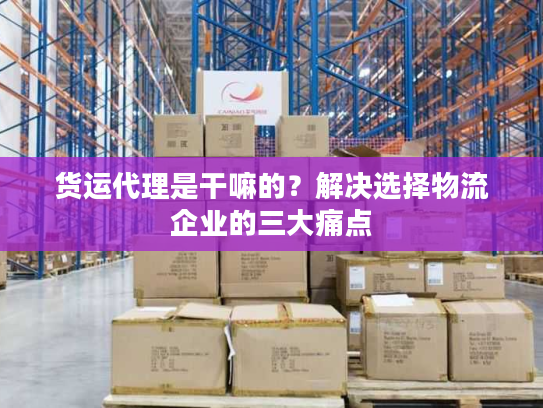 货运代理是干嘛的?解决选择物流企业的三大痛点 货运代理是干嘛的?解决选择物流企业的三大痛点