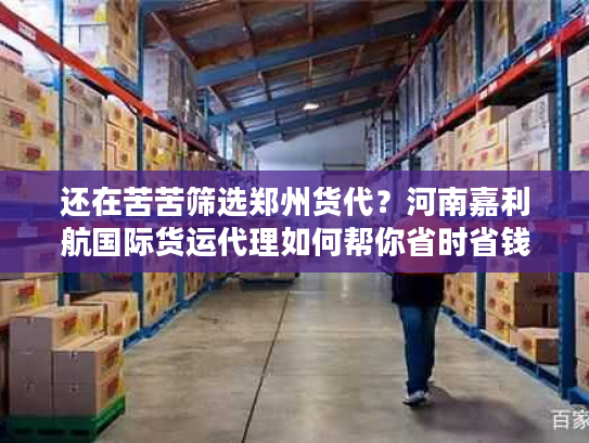 还在苦苦筛选郑州货代？河南嘉利航国际货运代理如何帮你省时省钱！
