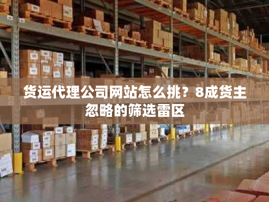 货运代理公司网站怎么挑？8成货主忽略的筛选雷区