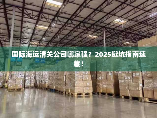 国际海运清关公司哪家强?2025避坑指南速藏! 国际海运清关公司哪家强?2025避坑指南速藏!