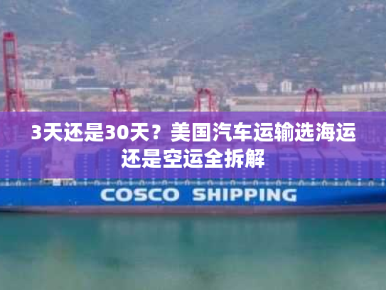 3天还是30天？美国汽车运输选海运还是空运全拆解