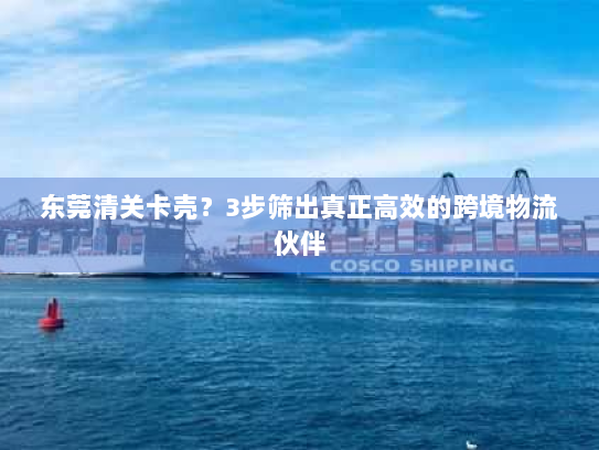 东莞清关卡壳?3步筛出真正高效的跨境物流伙伴 东莞清关卡壳?3步筛出真正高效的跨境物流伙伴