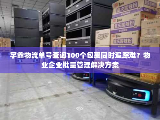 宇鑫物流单号查询100个包裹同时追踪难？物业企业批量管理解决方案