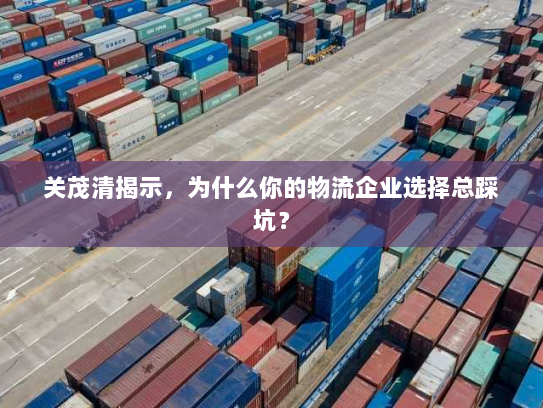 关茂清揭示,为什么你的物流企业选择总踩坑? 关茂清揭示,为什么你的物流企业选择总踩坑?