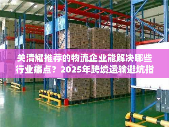 关清耀推荐的物流企业能解决哪些行业痛点？2025年跨境运输避坑指南
