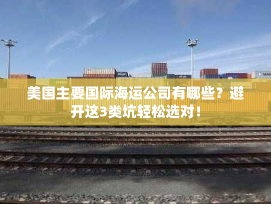 美国主要国际海运公司有哪些？避开这3类坑轻松选对！