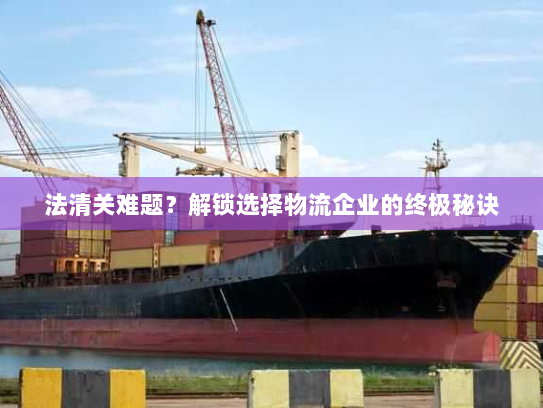 法清关难题?解锁选择物流企业的终极秘诀 法清关难题?解锁选择物流企业的终极秘诀