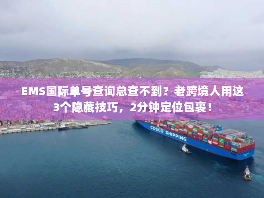 EMS国际单号查询总查不到?老跨境人用这3个隐藏技巧,2分钟定位包裹! EMS国际单号查询总查不到?老跨境人用这3个隐藏技巧,2分钟定位包裹!