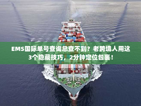 EMS国际单号查询总查不到?老跨境人用这3个隐藏技巧,2分钟定位包裹! EMS国际单号查询总查不到?老跨境人用这3个隐藏技巧,2分钟定位包裹!