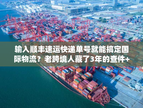 输入顺丰速运快递单号就能搞定国际物流?老跨境人藏了3年的查件+避坑技巧全说透 输入顺丰速运快递单号就能搞定国际物流?老跨境人藏了3年的查件+避坑技巧全说透