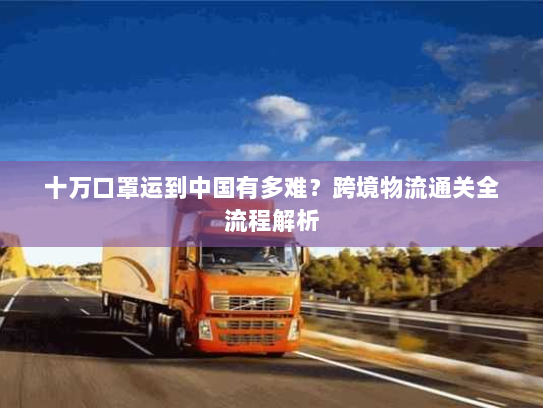 十万口罩运到中国有多难？跨境物流通关全流程解析