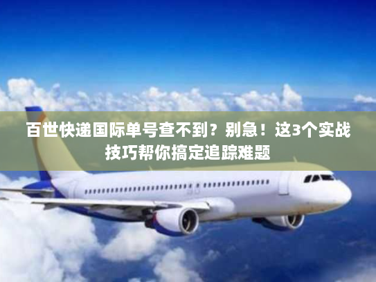 百世快递国际单号查不到?别急!这3个实战技巧帮你搞定追踪难题 百世快递国际单号查不到?别急!这3个实战技巧帮你搞定追踪难题