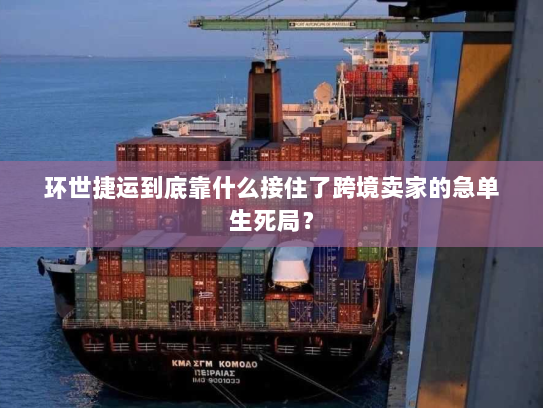 环世捷运到底靠什么接住了跨境卖家的急单生死局? 环世捷运到底靠什么接住了跨境卖家的急单生死局?