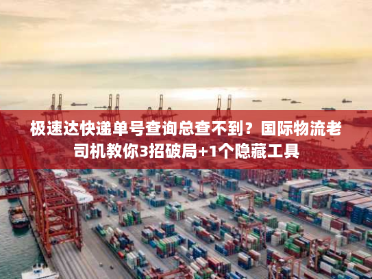 极速达快递单号查询总查不到?国际物流老司机教你3招破局+1个隐藏工具 极速达快递单号查询总查不到?国际物流老司机教你3招破局+1个隐藏工具