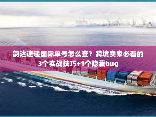 韵达速递国际单号怎么查?跨境卖家必看的3个实战技巧+1个隐藏bug 韵达速递国际单号怎么查?跨境卖家必看的3个实战技巧+1个隐藏bug