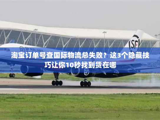 淘宝订单号查国际物流总失败？这3个隐藏技巧让你10秒找到货在哪