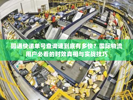 圆通快递单号查询速到底有多快？国际物流用户必看的时效真相与实战技巧
