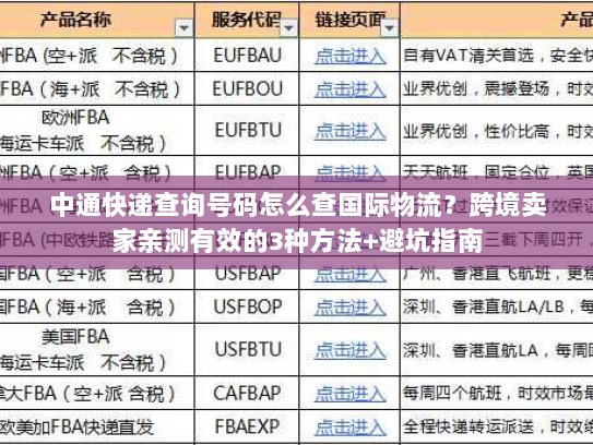 中通快递查询号码怎么查国际物流？跨境卖家亲测有效的3种方法+避坑指南