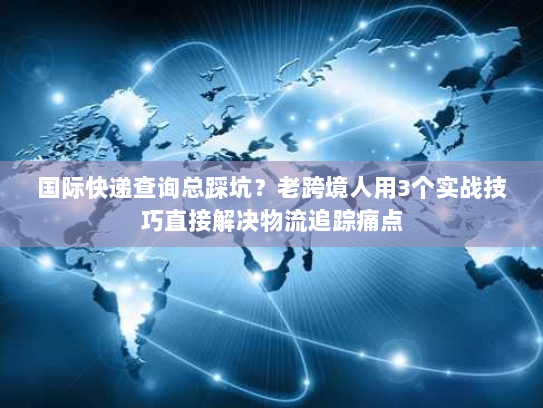 国际快递查询总踩坑?老跨境人用3个实战技巧直接解决物流追踪痛点 国际快递查询总踩坑?老跨境人用3个实战技巧直接解决物流追踪痛点