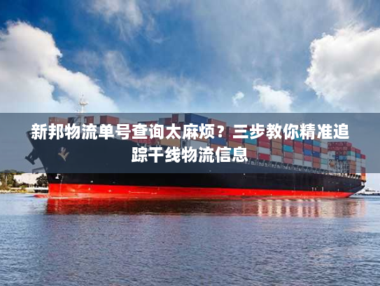 新邦物流单号查询太麻烦?三步教你精准追踪干线物流信息 新邦物流单号查询太麻烦?三步教你精准追踪干线物流信息